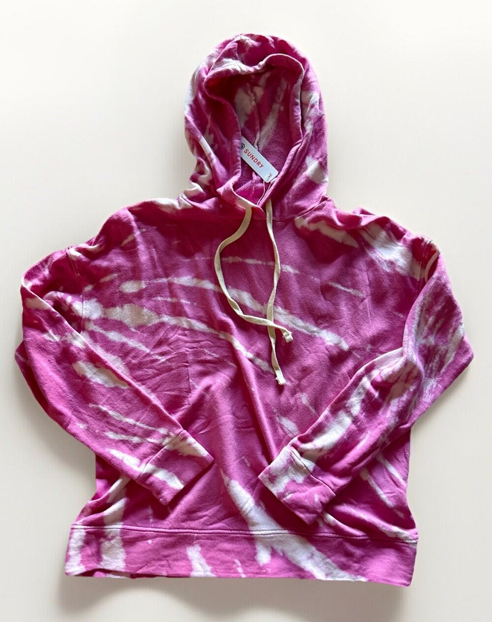 SUNDRY Tie Dye Hoodie Small – Pink Orchid, Revolve Exclusive New w/ Tags